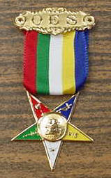 OES Member jewel w/ 5 color ribbon